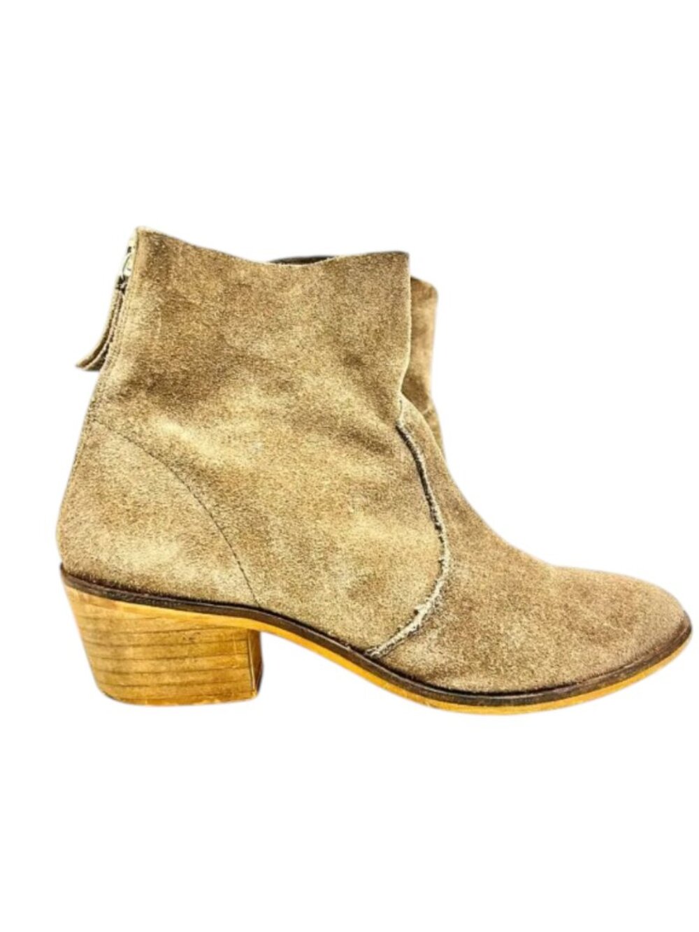 🤎 Rebels Molly Western Style Suede Leather Booties Taupe Size 7.5